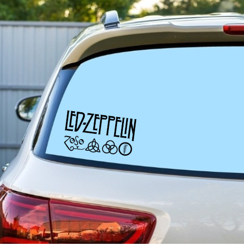 Led Zeppelin Vinyl Decal – 70s Rock Tribute with “Stairway to Heaven” & “Kashmir” Vibes