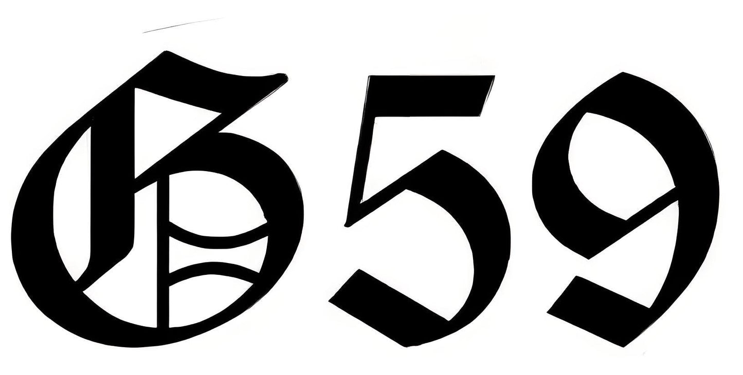 G59 Old English Premium Vinyl Decal | Suicideboys | GreyFiveNine | NOLA | Grey Day | Rap Duo