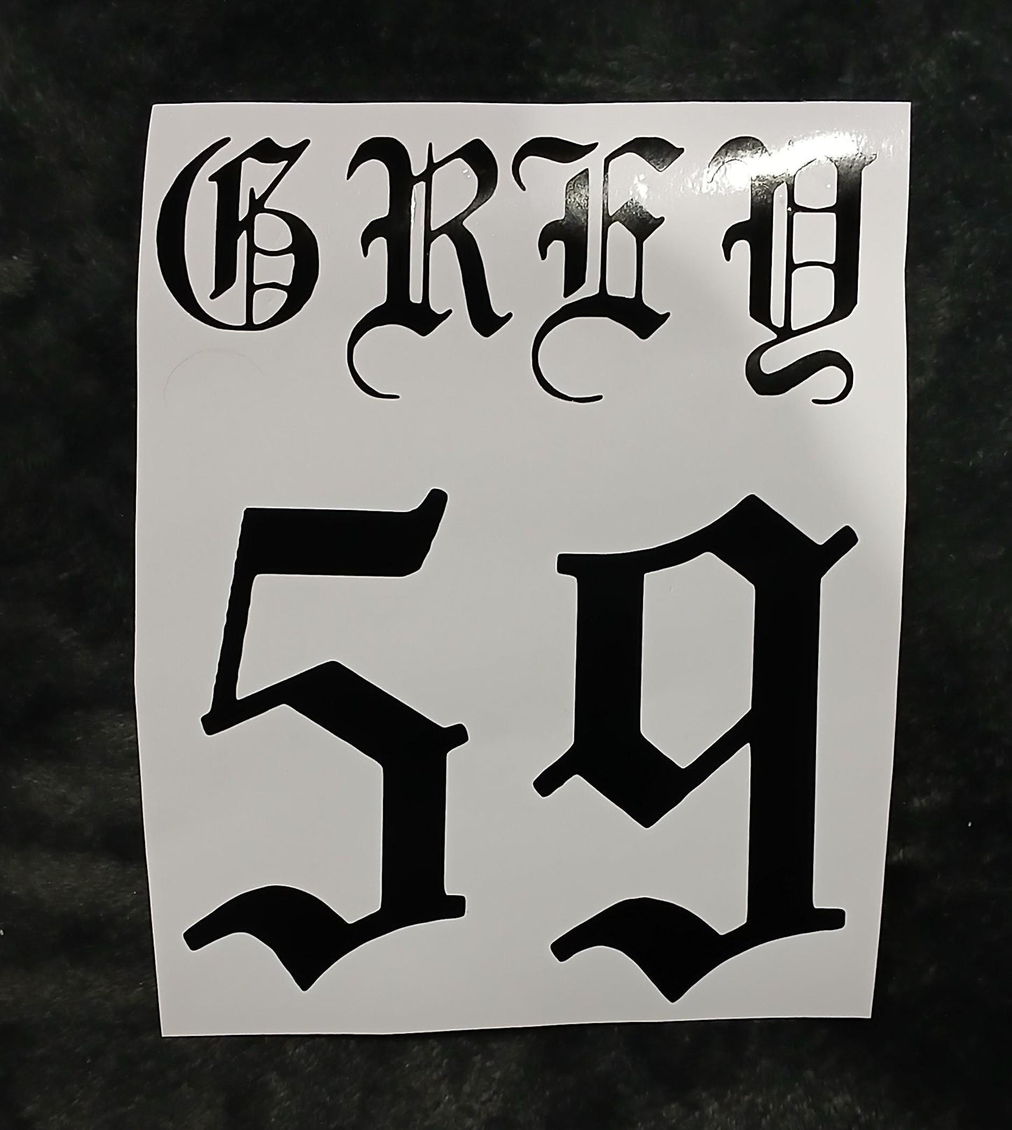 GREY 59 Permanent Decal. Suicideboys, Ruby da Cherry, G59, Trap Rap, New Orleans