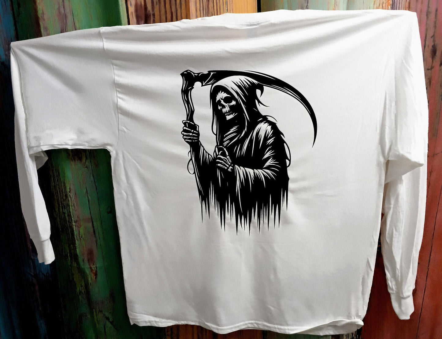 Grim Reaper Gildan 100% Cotton Short/Long Sleeve Shirt. Soul Snatcher, Angel of Death, Pale Horseman
