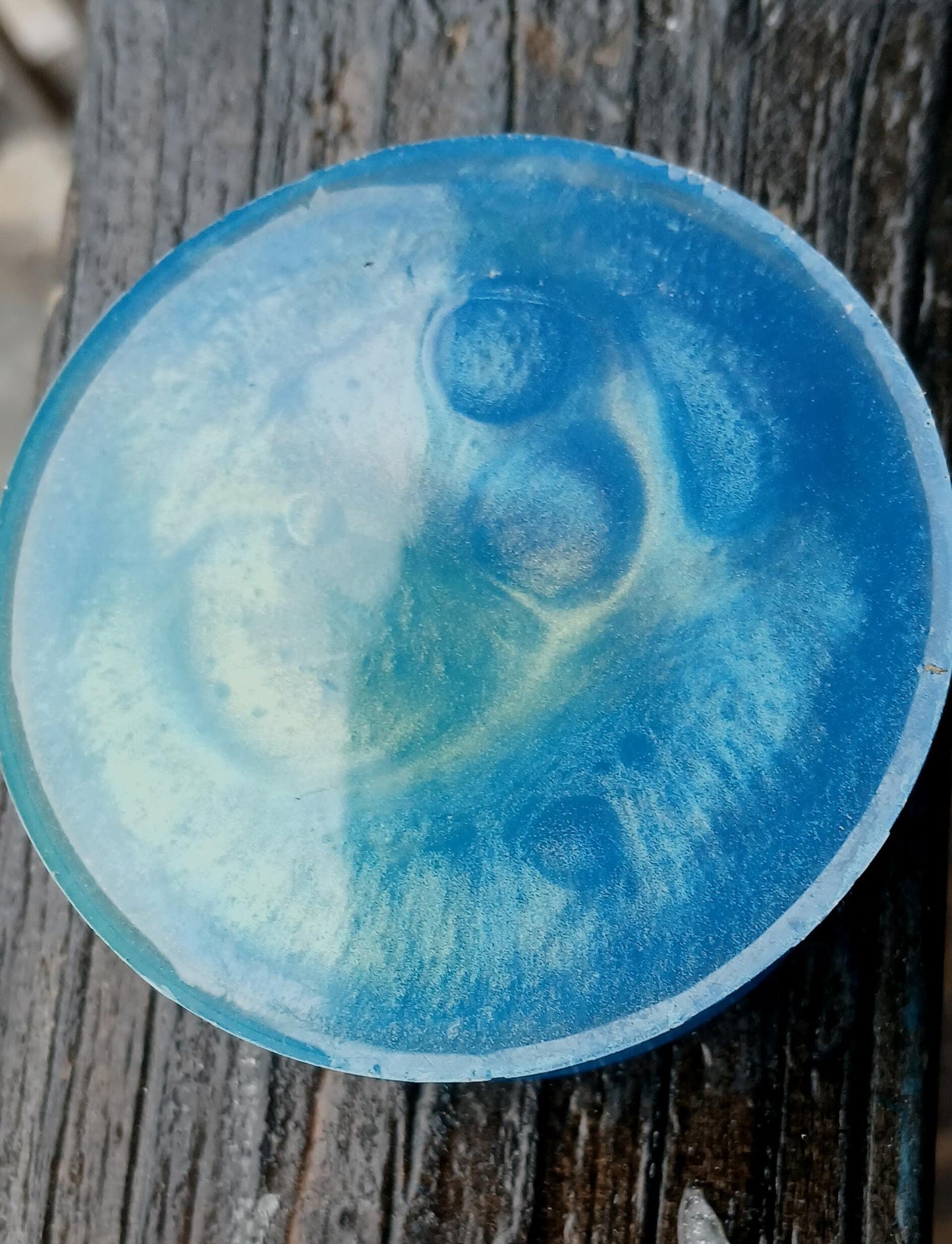 Handmade Grinder Epoxy Resin. Light Blue, Light Green (Sea Green) Resin Mica Powder Coloring, Unique, One of a Kind Item.