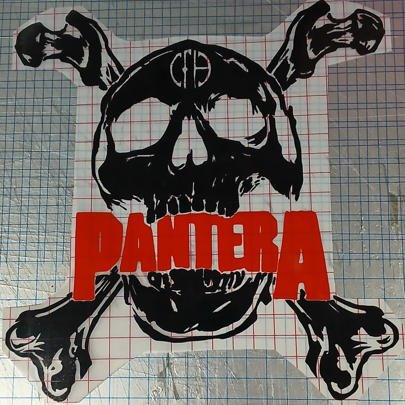 Pantera Premium Vinyl Decal. Vinnie, Dimebag, Walk, Cemetary Gates, Cowboys from Hell, Heavy Metal, Rock