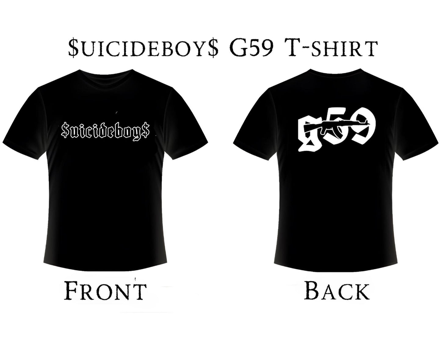 G59 AK Suicideboys T-Shirt Gildan 500 100% Cotton Unisex | Scrim | Ruby da Cherry