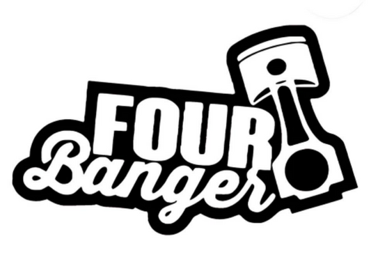 Four Banger Premium Vinyl Decal | JDM | KDM | Import | Tuner | Car Accessories