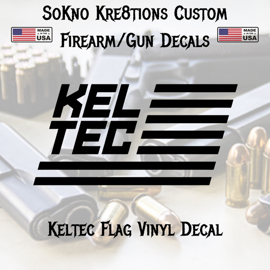 Keltec Flag Premium Vinyl Decal | Tactical | Weapon Safe | Weapon Case