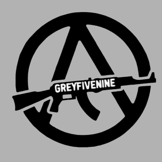 Grey Five Nine Anarchy (AK) Premium Vinyl Decal. Suicideboys, G59. Scrim, Ruby da Cherry