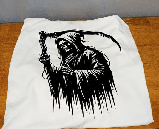 Grim Reaper Gildan 100% Cotton Short/Long Sleeve Shirt. Soul Snatcher, Angel of Death, Pale Horseman