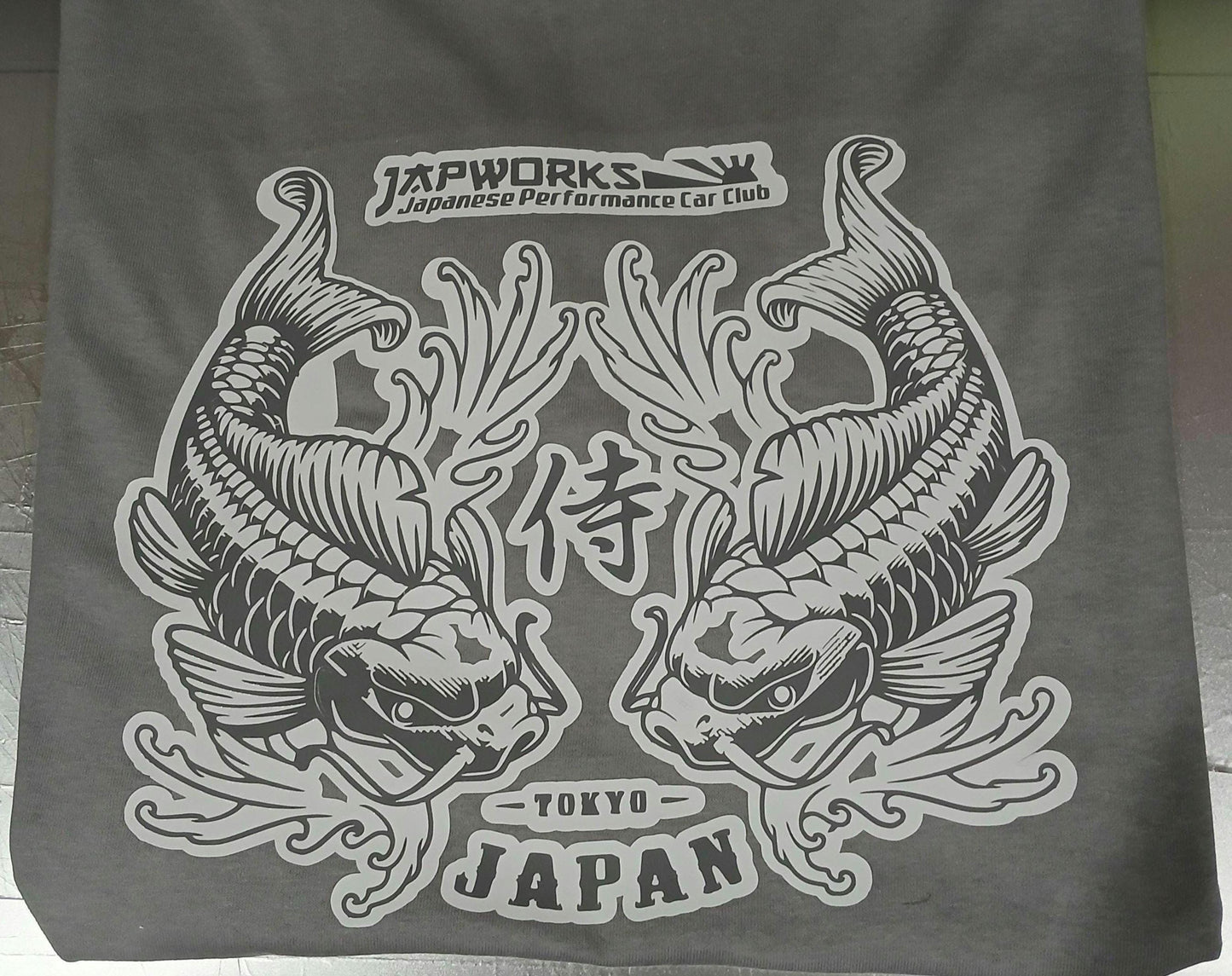 JAPWORKS Japanese Performance Car Club | 100% Cotton Gildan Unisex T-shirt | JDM | KDM |  Static | Drift | Import Car Show